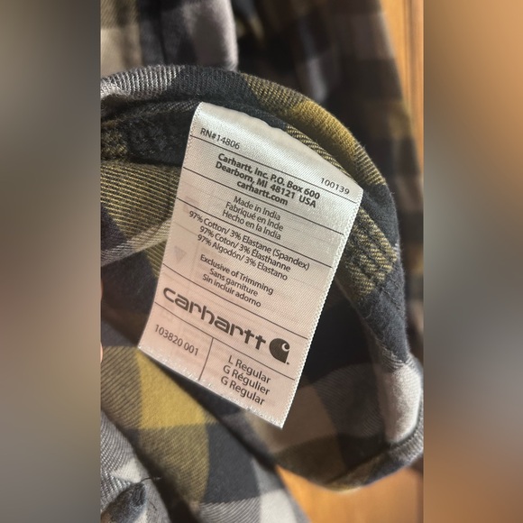 Carhartt Relaxed Fit Plaid Flannel - Picture 4 of 5